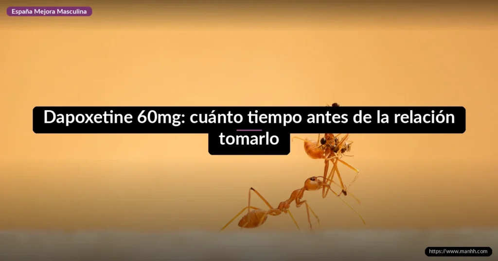 Dapoxetine 60mg: cuánto tiempo antes de la relación tomarlo 1 Dapoxetine 60mg: cuánto tiempo antes de la relación tomarlo