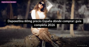 Dapoxetina 60mg precio España dónde comprar: guía completa 2026